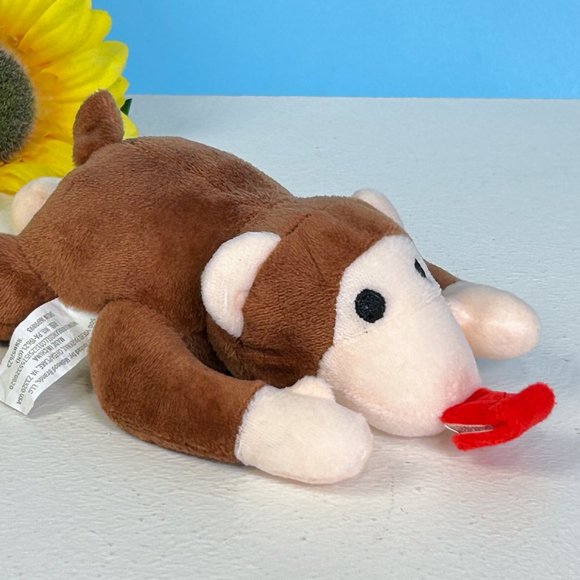 Midwood‎ Brands Monkey Pacifier Holder Clip 8" Plush Stuffed Animal Toy - Picture 2 of 4